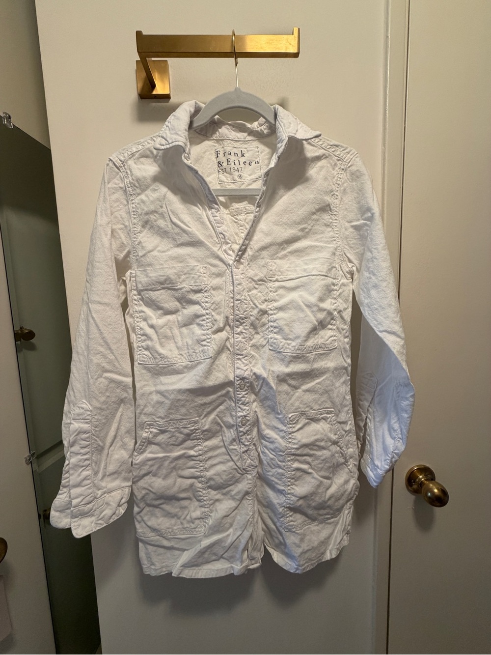 Frank & Eileen Ireland Playsuit
White Italian Linen Romper
MEDIUM Women's - Picture 5 of 10